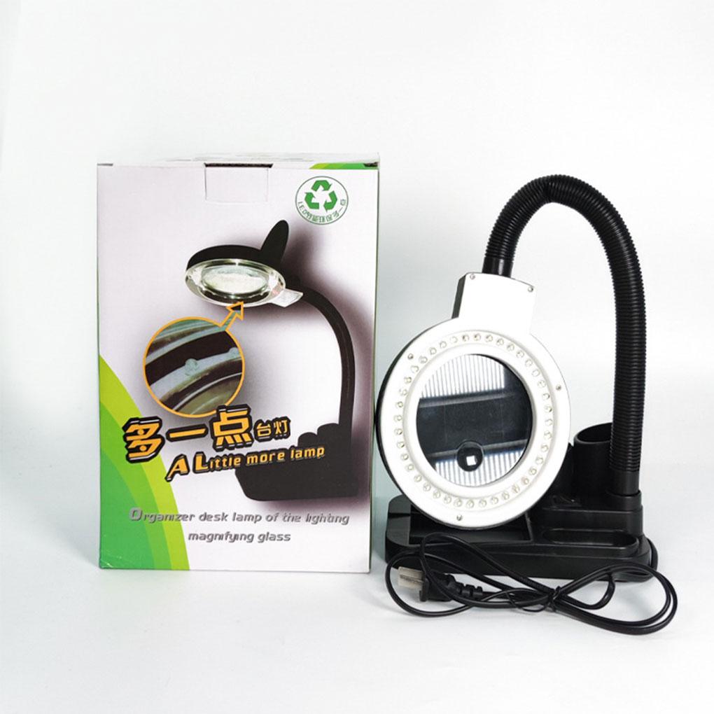 Magnifier Glass Lamp Lighting Loupe Accessory Universal Magnification Device US Plug Magnifying LED Light Reading Lamps Devices