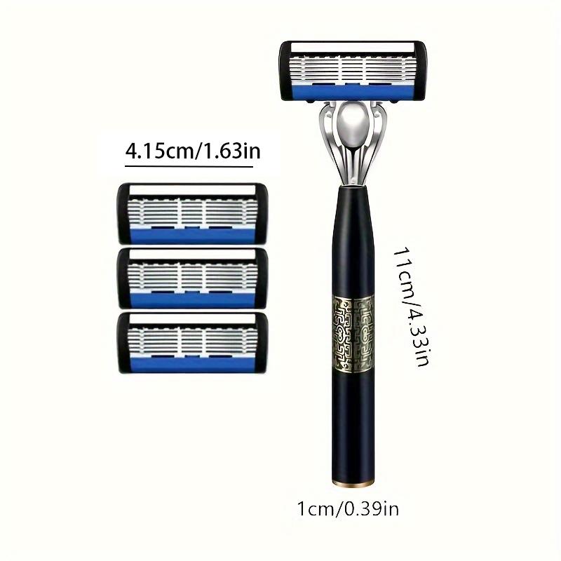 6-Layer Shaver Blade Manual Razor with Replaceable Blades No Skin Damage Blades Shaver Resistant Water Wash Shaver