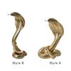 Snake Statue Home Decoration Collectible Art Crafts Creative Animal Sculpture for TV Cabinet Desk Bookshelf Office Tea Room