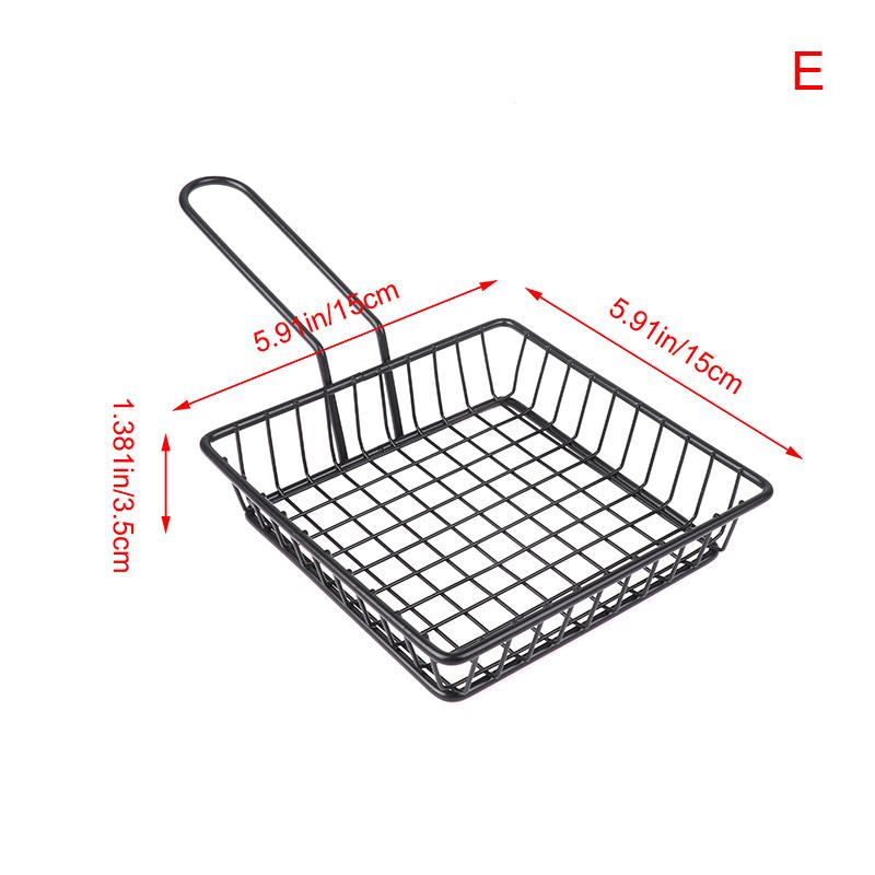 Košík mini fritézy 1ks Síťovaná síťovina hranolek Kuchyňský nástroj Nerezová fritéza Domácí košíky na hranolky
