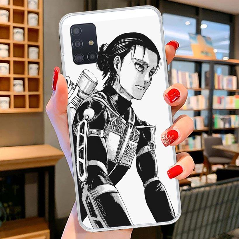 

Attack Eren Cover Phone Case For Samsung Galaxy A12 A22 A32 A52 A72 A02S Phone Case Note 20 Ultra 10 S10 Plus A51 A71 A50S A20S Samsung A72