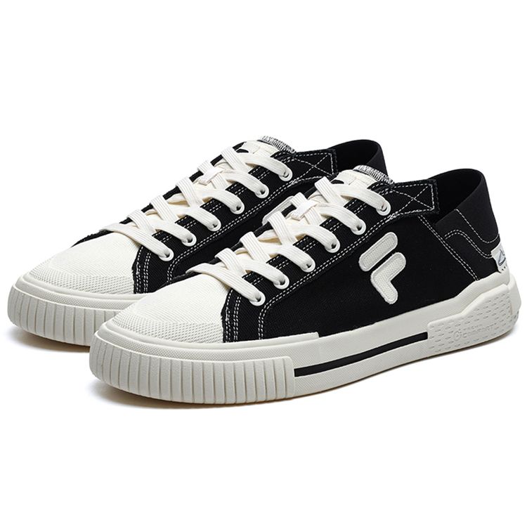 Fila Fusion Wallride DX Casual Durable Lightweight Low-Top Canvas Shoes Men Sneaker Black White T12M228203FBA