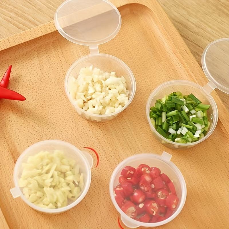 50pcs Disposable Seasoning Cups Clear Leak-proof Condiment Containers  with Lids for Sauce Yogurt Portable Travel Party Supplies