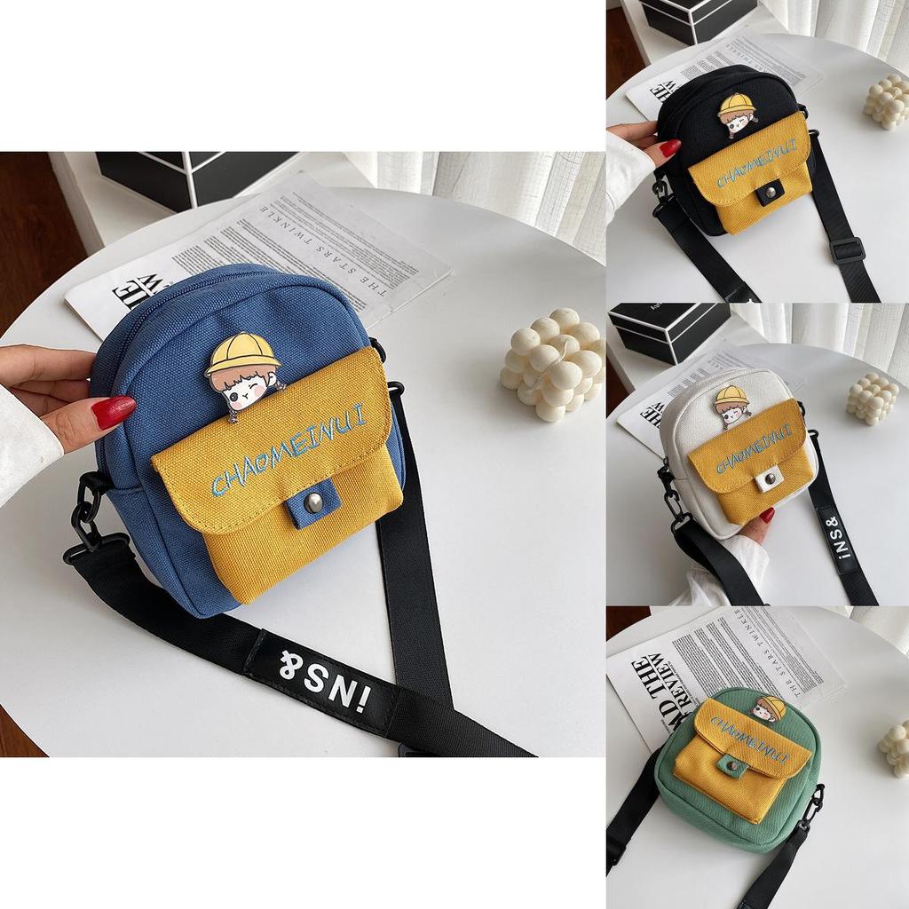 New Cute Girl Shoulder Bag Japanese Style Fashionable Canvas Bag Korean Version Colorful Small Size