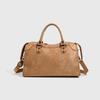 2026 Retro Distressed Suede Motorcycle Crossbody Bag with Rivets - Large Capacity & Soft Texture