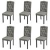 Day and Night - Day and Night Dining Chairs 6 Units of Gray Fabric