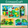 Animal Life Frog Cycle Jigsaw Puzzle Game For Kids Cognitive And Shape Skills