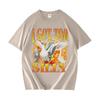 I Go Too Silly Funny Goose Emoji Hip Hop TShirt Graphic Harajuku Cozy Short Sleeve Casual Tee Shirt Comfort Clothing