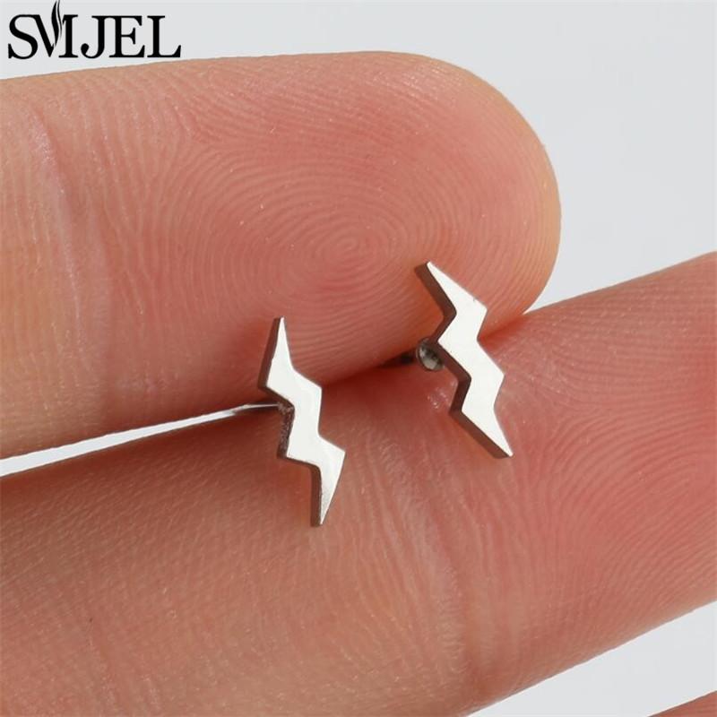 2026 Stainless Steel Geometric Stud Earrings for Women Star Sun Moon Earings Fashion Jewelry Angel Wing Ghost Ear Pendientes