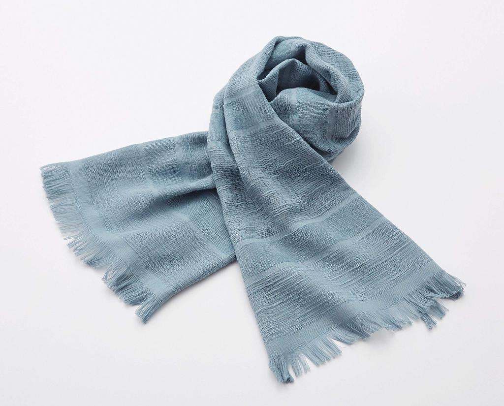 Miyazaki Towel Imabari Scarf 70 Original Series Blue Gray No.2