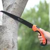 Handheld Pruning Saw: Compact Garden Tool for Cutting Tree Branches with Black Blade