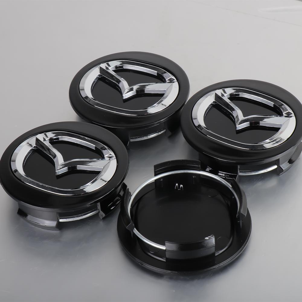56MM Car Wheel Center Cap Logo Hub Cover Badge Sticker Accessories For Mazda Axela Demio Atenza CX5 CX3 CX7 CX30 CX60 CX9 MX5 MS
