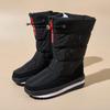 Fashion Zip Snow Boots Women Mid-Calf Winter Shoes For Men  Casual Watarproof Platform Heels Botas