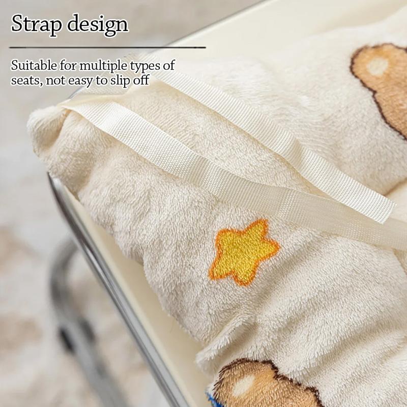 1PC Plush Thickened Chair Pad 40x40cm Square Non-slip Seat Cushion for Home&Office Butt Pad Back Cushion