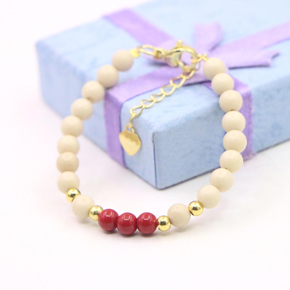 Charm Lovely Natural Stone Crystal Bracelet Baby Baptism Lobster Clasp Parts Yoga Christmas Wedding Girls Gift Jewelry Fashion