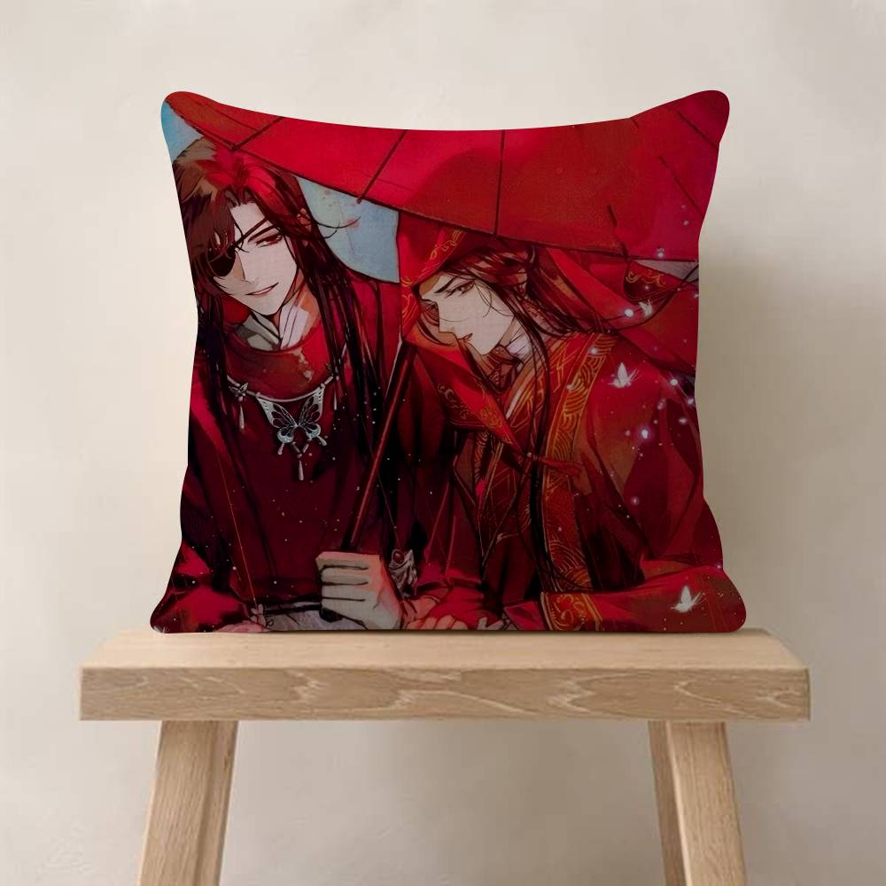 Anime Heavenly Officials Blessing Pillowcase toon Gift Cushion Cover Bedroom Home Sofa Chair Seat Decor pillow case