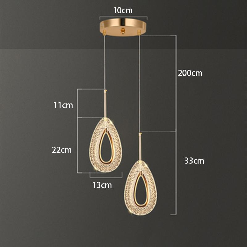 Nordic LED Pendant Lights Indoor Lighting Luxurious Hanging Lamp Home Living Room Decoration Dining Tables Bedside Aisle Light