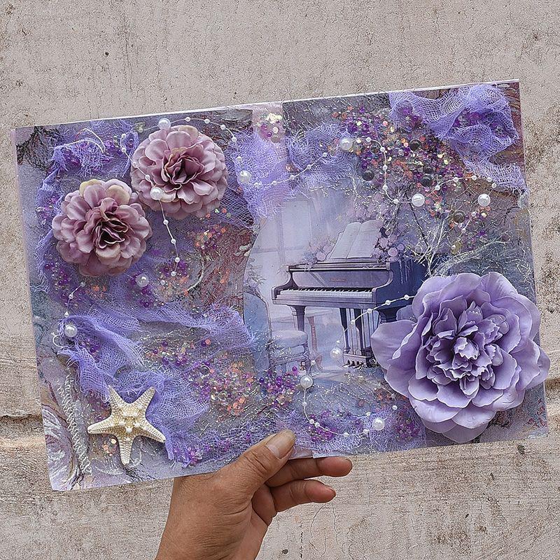 Purple Anime Ita Bag DIY Materials: Lazy Tie & Black/White Background Boards Set