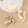 Fashion Punk Style Cat Fish Fox Badge Men'S Suit Collar Pin Animals Brooch Suit Wedding Jewelry Gift