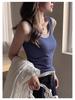 Women's Spring/Summer Color-Block Two-Piece Camisole - Retro Korean Style