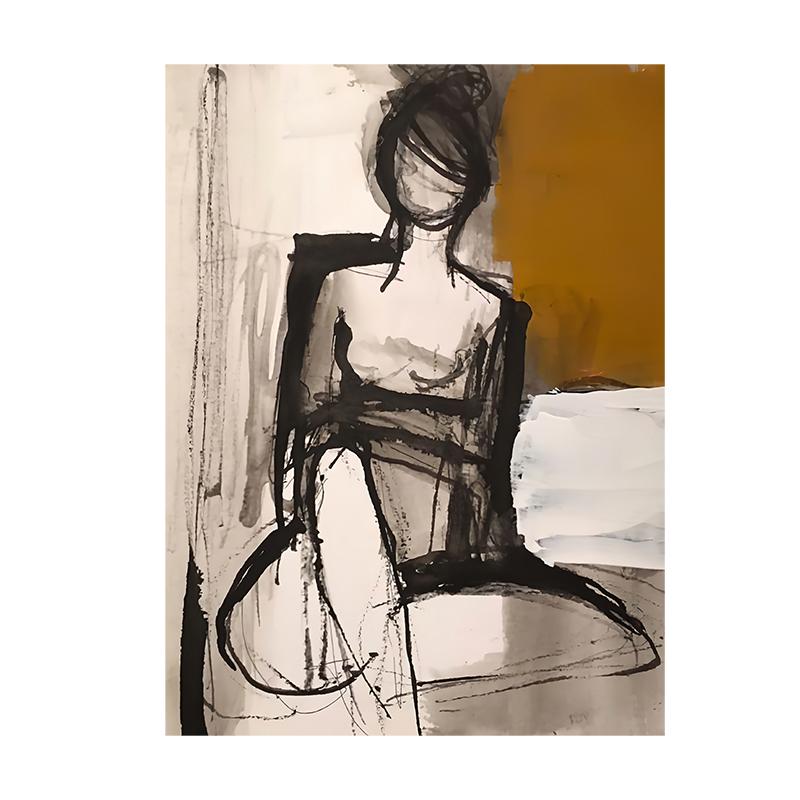 Abstract Sexy Women Back Canvas Painting Vintage Women Wall Art  Poster Print Decorative Picture Modern Living Room Home Decor Unframed