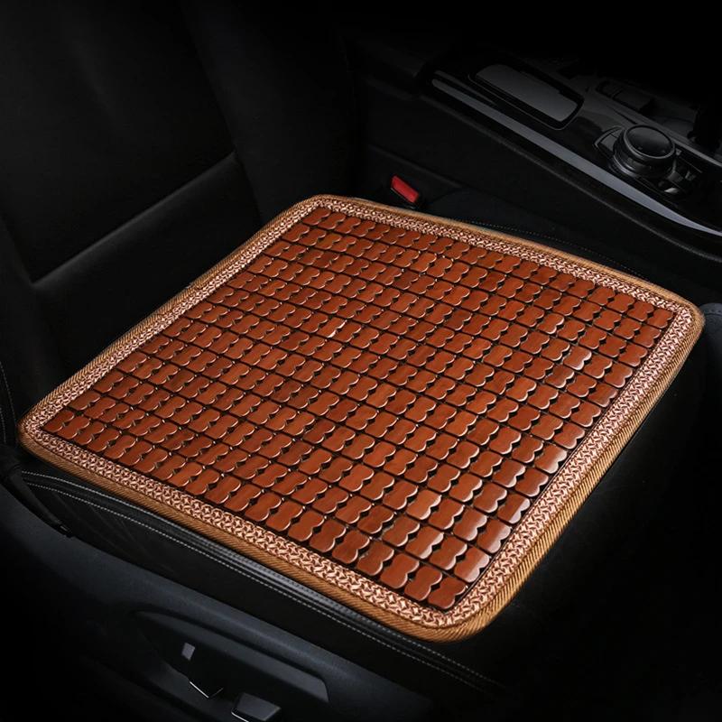 1PCS Summer Bamboo Car Seat Cushion Breathable Cooling Pad Universal Front and Rear Car Office Square Thickened Cooling Pad