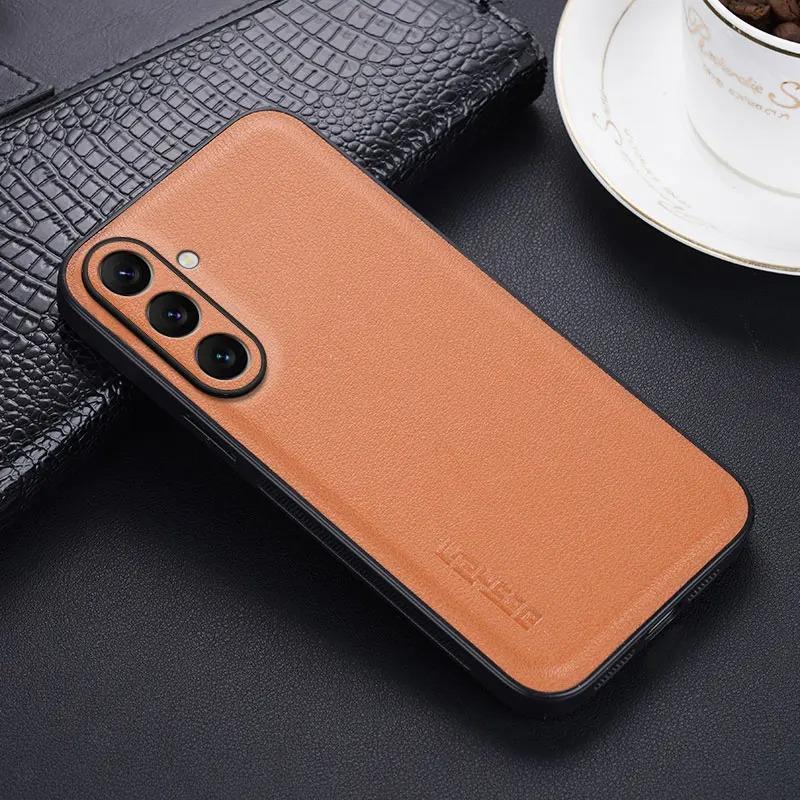 Carbon Fiber PU Leather Shockproof Cover For Samsung Galaxy A56 A36 4G 5G Anti-Shock Soft Phone Protection Case Bumper Shell