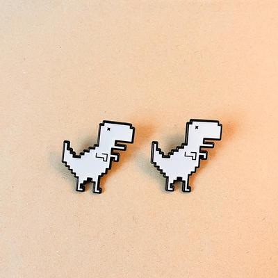 Adorable Dinosaur Brooch Pin - Metal Badge for Bags & Clothing
