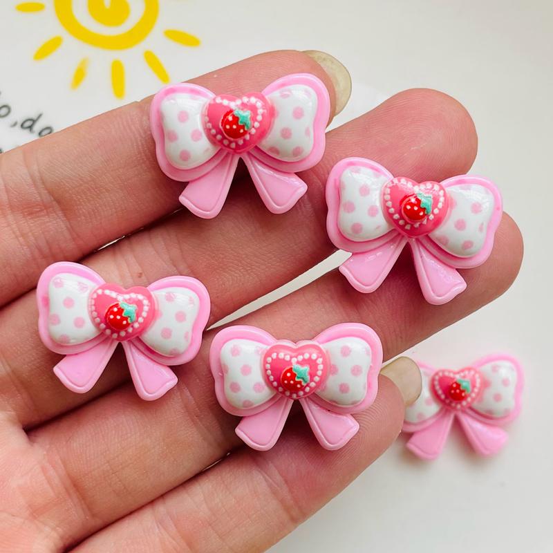 

10 Pcs Latest Cute Animation Strawberry Butterfly Junction Resin Scrapbook Diy Jewelry Wedding Hairpin Accessories Craft A68