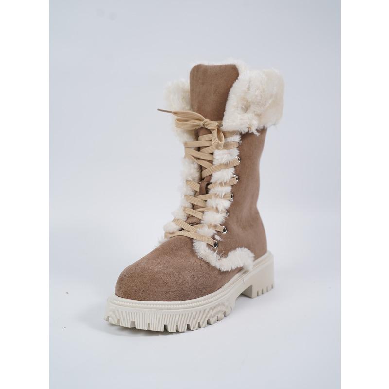 New Style Oversized Mid-calf Cotton Shoes with Thick Sole and Padded Insulation, Thick Cotton Boots