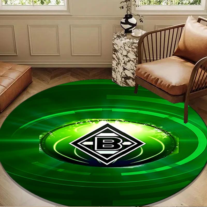 Monchengladbach Emblem Round Mat Home Decor, Chair Rug For livingroom,Bedroom, Doormat Home Decor Birthday Gift Christmas Gifts