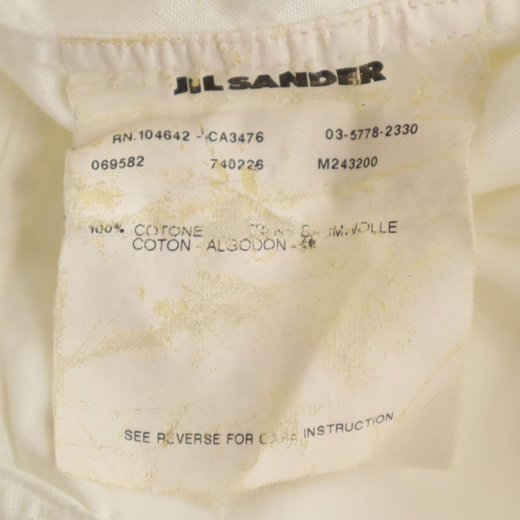 JIL SANDER Long sleeve Cotton shirt 40 white Men's Used