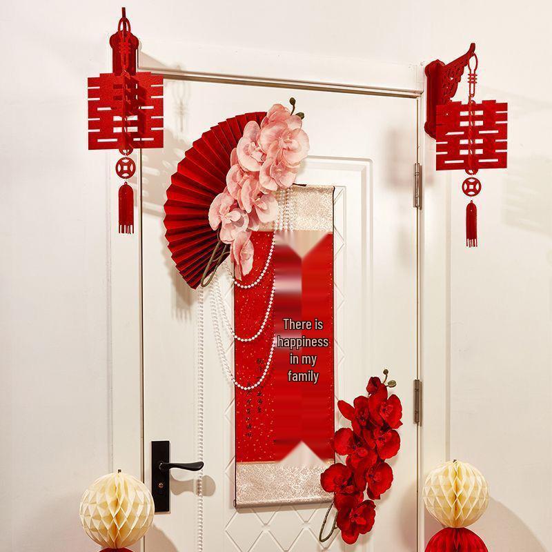 Wedding Room & Door Decoration Set: Joyful Bride and Groom Double Happiness Stickers