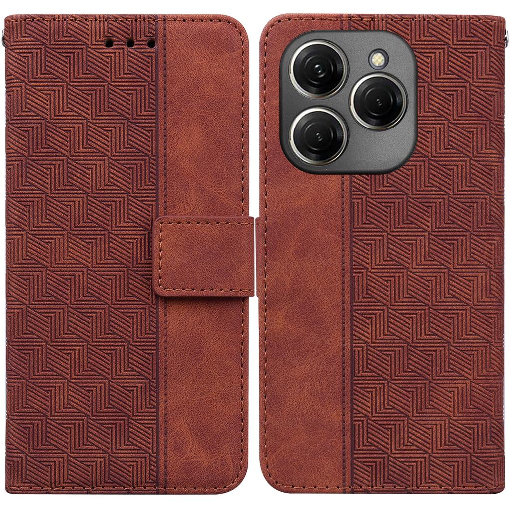 For TECNO Spark 20 Pro Case Geometry Phone Leather Cover with Wallet