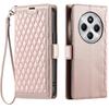 Leather Case For Xiaomi Redmi 14C 5G/14C 4G/14R 5G/Poco C75 4G Rhombus Texture Wallet Stand Phone Cover with Wrist Strap