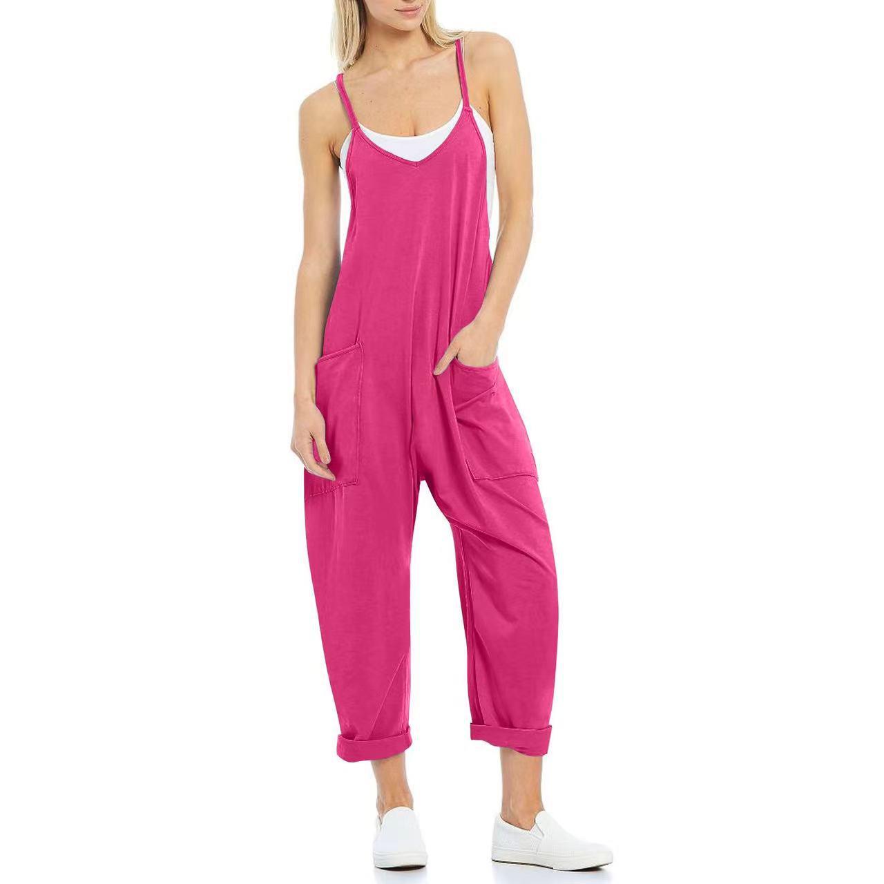 Women s Camisole Pocket Jumpsuit - Cross-Border E-Commerce S