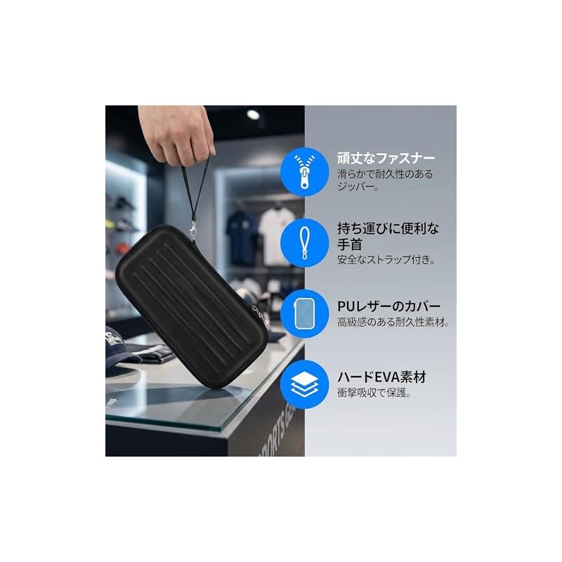 [Holds 3 Darts] EVA Material Dart Case, Impact Resistant, Large Capacity, Black, Compatible with Shafts and Dart Cards, Portable