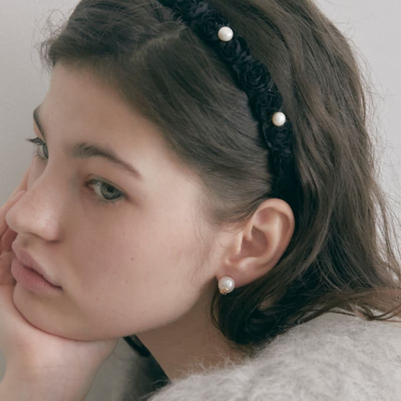 

Повязка на голову Lavishe Rose Black Pearl_Пресноводный жемчуг Black