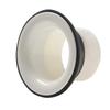 Voeecyttu Bass Drum Enhancer ABS Rubber Kick Enhancer with Port Hole Protector Microphone Hold White