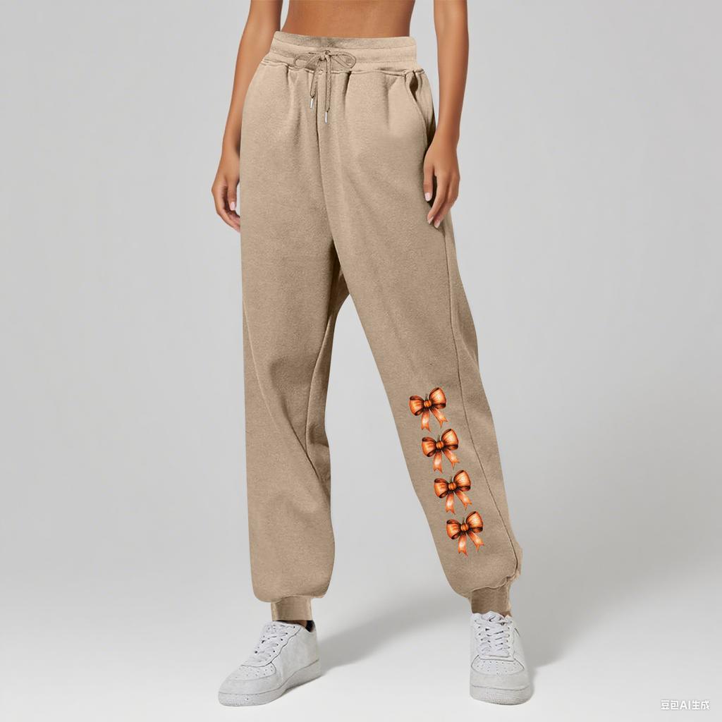 Ladies' Printed Unisex Casual Pocket Drawstring  Pants
