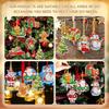 12pcs/Set DIY Diamond Painting Christmas Keychains Double Sided Crystal Rhinestones Key Chains Diamond Art Christmas Ornaments