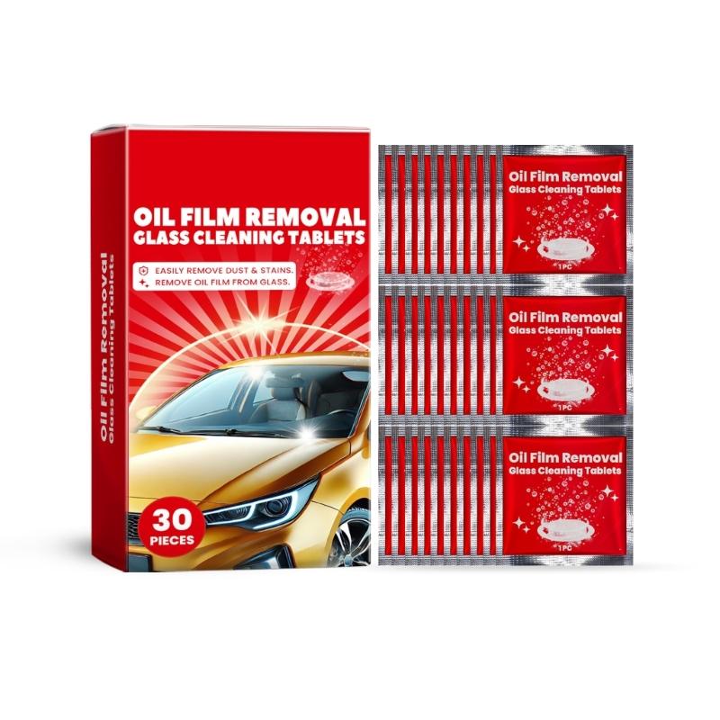 30Pcs Auto Windshield Washer Solid Car Cleaning Effervescent Tablets,Windshield Washer Concentrate Tablets 1