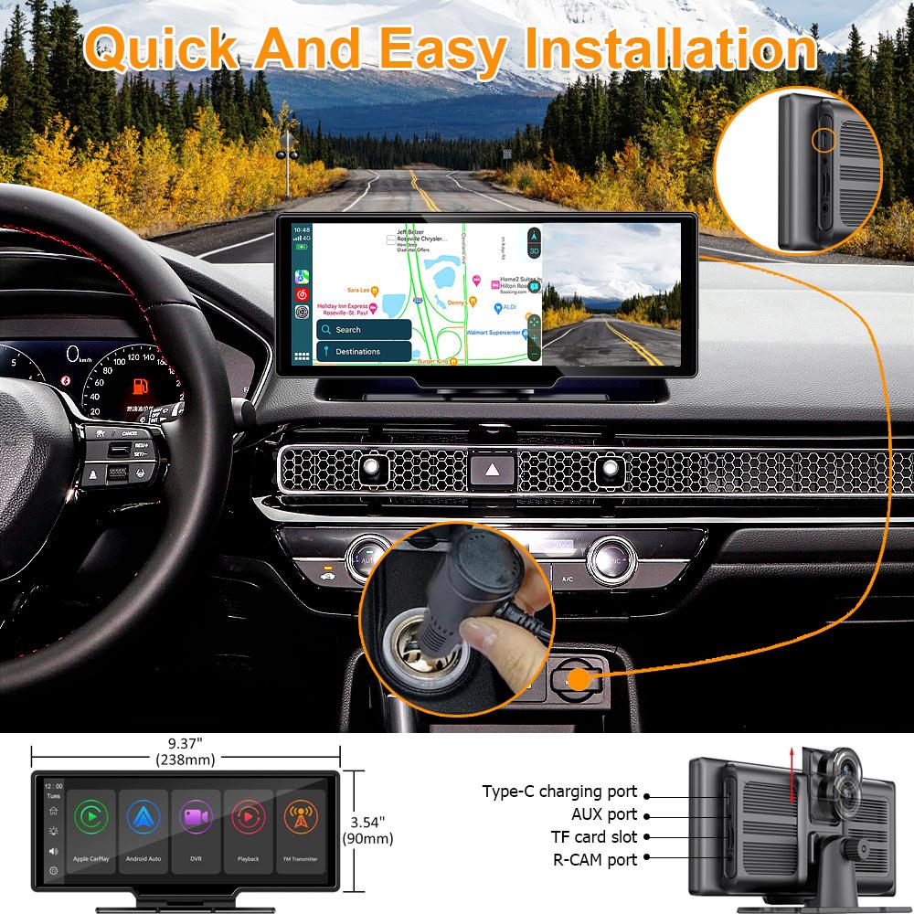 4K High-Definition Wireless Carplay Optischer Sensor Auto WiFi Navigation GPS Dual Recording Fahrrekorder