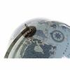 Globe terrestre - Design africain - 33 x 33 x 44 cm - PVC et aluminium - Finition brillante