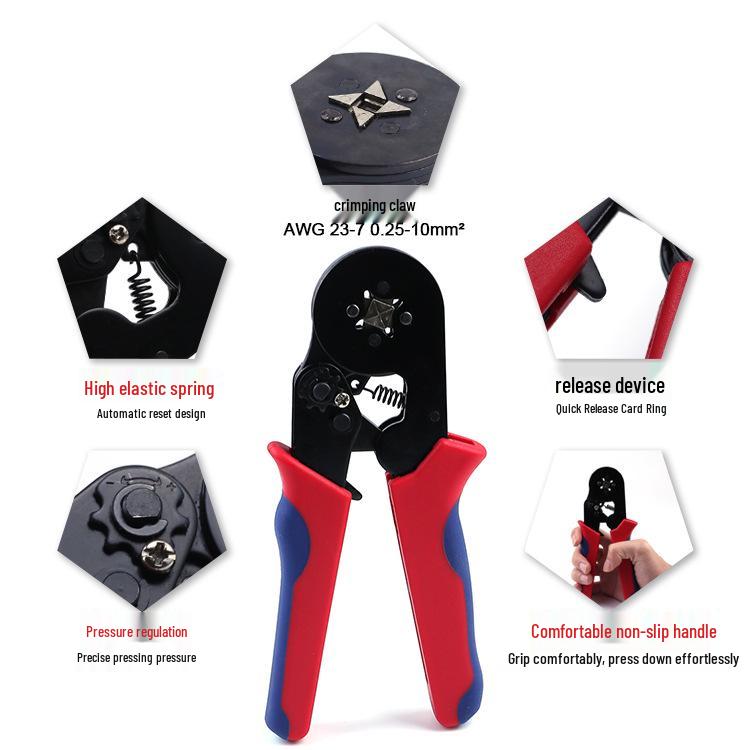 Boxed Set: European Terminal Tool Pliers HSC8 6-4 for Tube and Needle Wiring Terminals