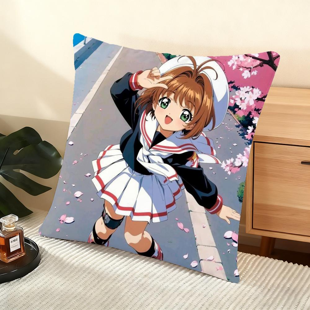 CCardcaptor SSakura Cushion Cover Soft Short Plush Pillow Cover Smooth Cozy Texture Aesthetic Cushion Case Home Decor