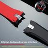 21mm Gebogenes Gummiarmband für Seiko SPORTURA Serie SNAE93J1 SPC089 Armband Sport Wasserdichtes Silikon-Uhrenarmband Zubehör