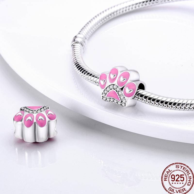 Copper Pet Animal Series Puppy And Kitten Cute Pet Lovely Charm Beads Suitable For 3Mm Original Bracelet Diy