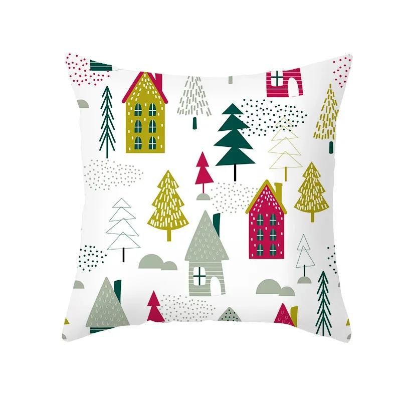 Home Decoration Christmas Cute Cartoon Pillow Case Cushion Cushion Cushion Set is suitable for bedroom living room