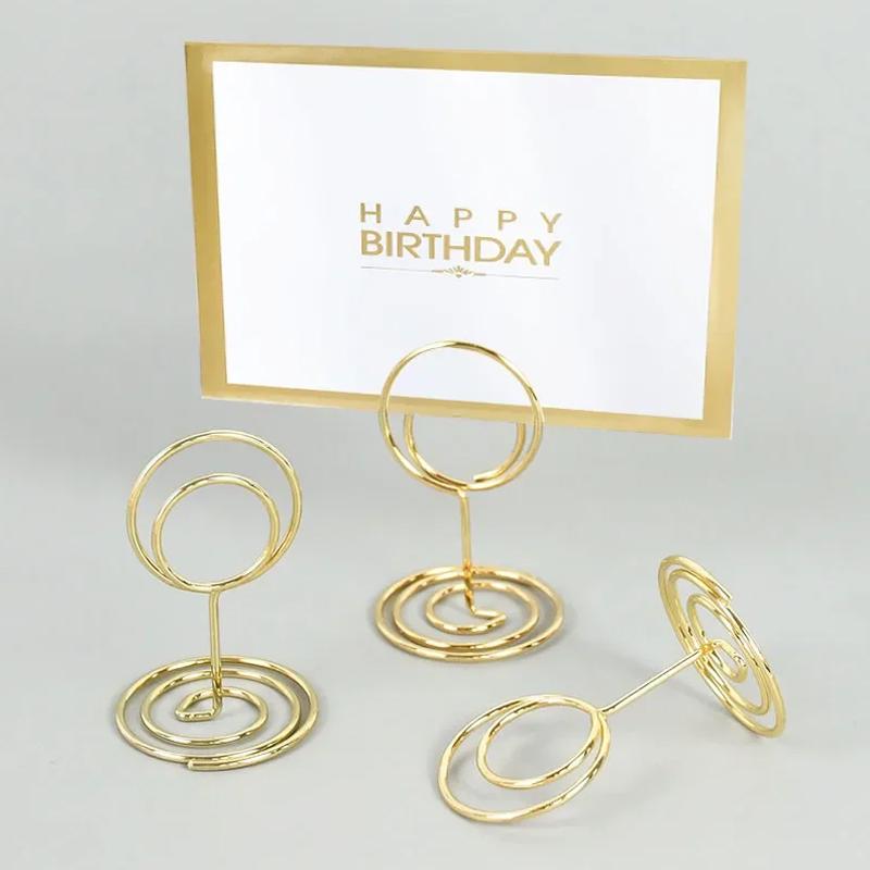 10/15Pcs/Pack Name Sign Card Clip Home Decoration Metal Theme Parties Birthday Sturdy Table Number Wedding Place Card Holders